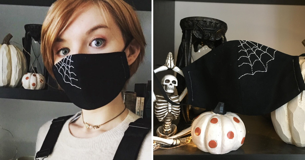Spiderweb Mask Stitched