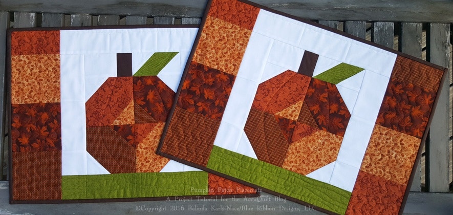 Pumpkin Patch Placemats ©Copyright 2016 Belinda Karls-Nace/Blue Ribbon Designs, LLC