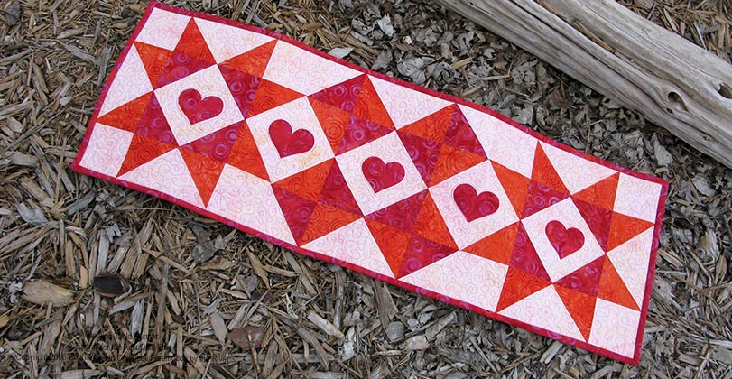 Fast and Easy Table Runner made with batik fabrics
